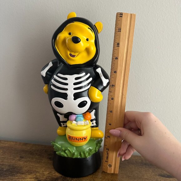 New Disney Winnie the Pooh Bear Skeleton Costume Halloween Trick Treat Figurine - Picture 4 of 4